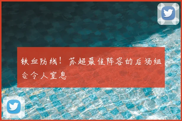 铁血防线!苏超最佳阵容的后场组合令人窒息